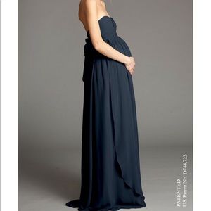 jenny yoo cerise maternity bridesmaid dress navy